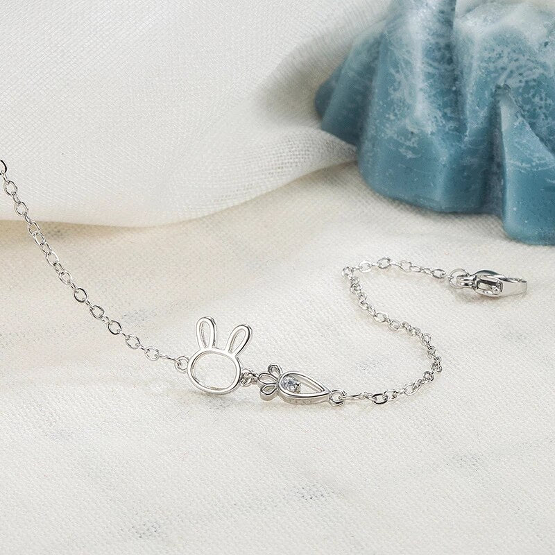 CHARMING RABBIT PENDANT BRACELET-State of Style