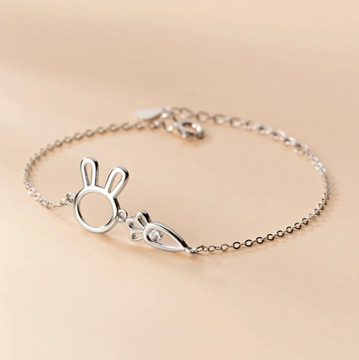 CHARMING RABBIT PENDANT BRACELET-State of Style