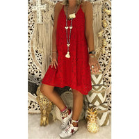 Charming V-Neck Dress-Pink-S-State of Style
