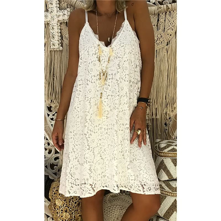 Charming V-Neck Dress-Pink-S-State of Style