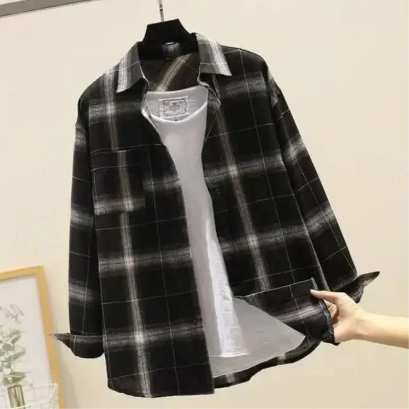 Checked Cotton Shirt Bernard – Classic Fit for Any Occasion-Black 1-M-State of Style