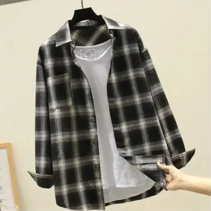 Checked Cotton Shirt Bernard – Classic Fit for Any Occasion-Black 2-M-State of Style