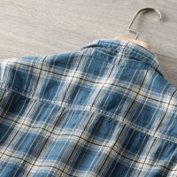 Checked Cotton Shirt George – Urban Casual with Lapel Collar-M-State of Style