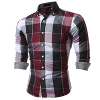 Checked Cotton Shirt Leonardo – Business & Casual Versatility-Red-M-State of Style