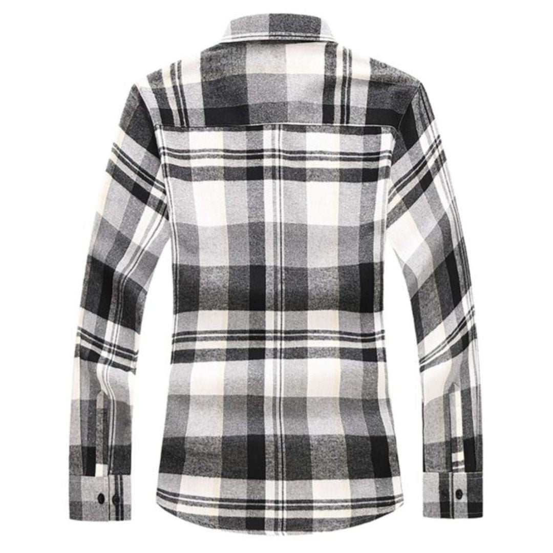 Checked Flannel Shirt Angus – Plus-Size Comfort & Casual Style-Yellow-M-State of Style