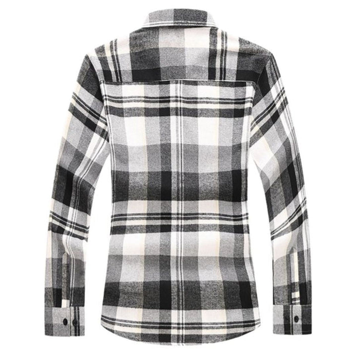 Checked Flannel Shirt Angus – Plus-Size Comfort & Casual Style-Yellow-M-State of Style