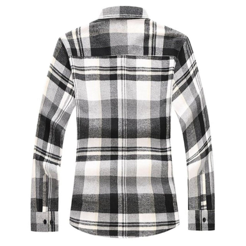 Checked Flannel Shirt Angus – Plus-Size Comfort & Casual Style-Yellow-M-State of Style