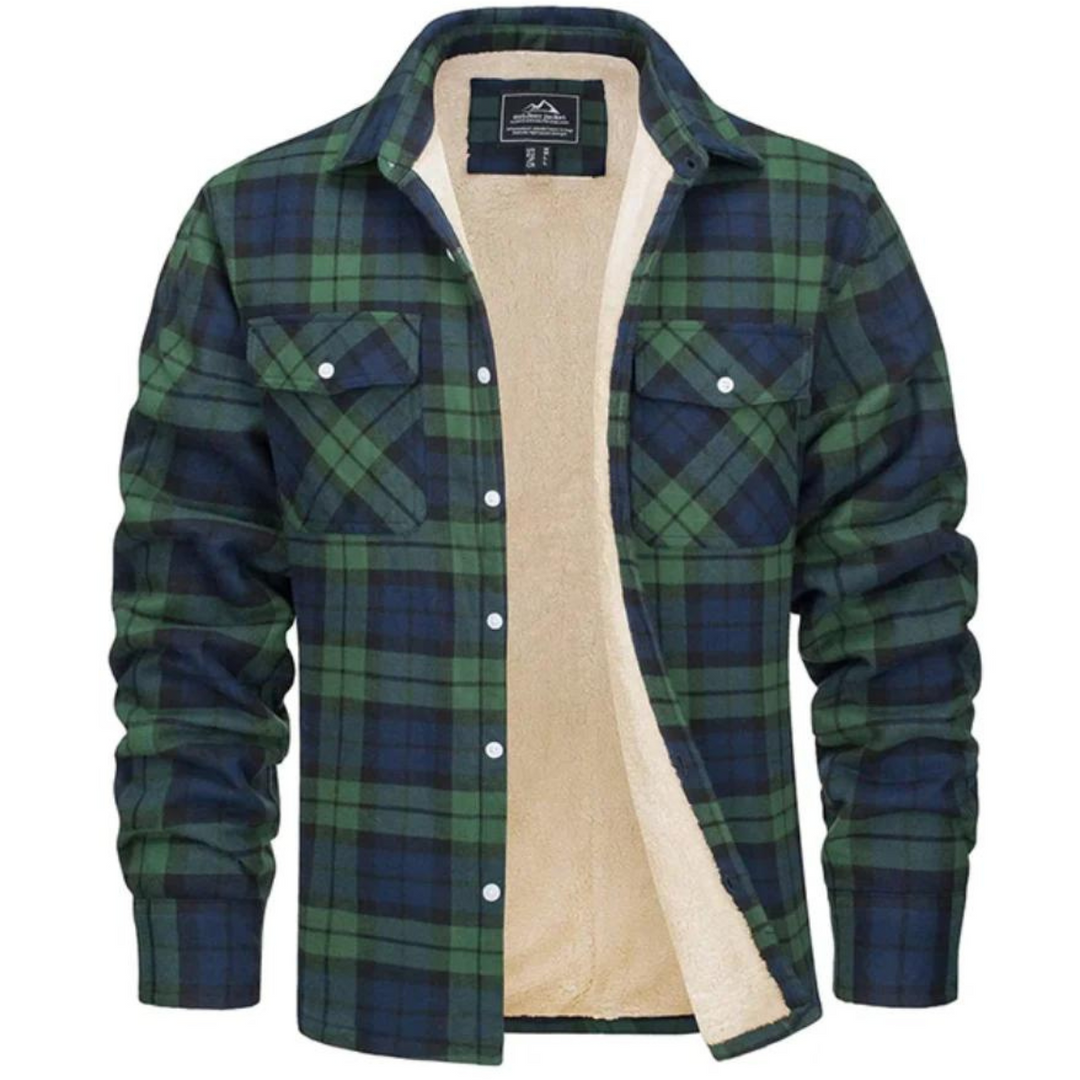 Checked Fleece-Lined Jacket - Lawson-Green-S-State of Style