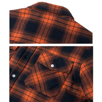 Checked Fleece-Lined Jacket - Lawson-Orange-S-State of Style