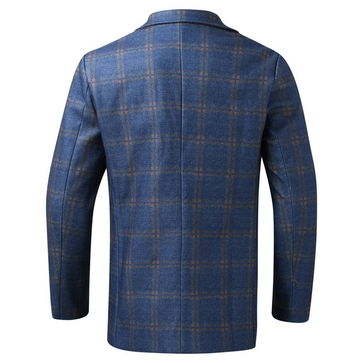 Checked Men's Blazer - Everett-Blue-S-State of Style