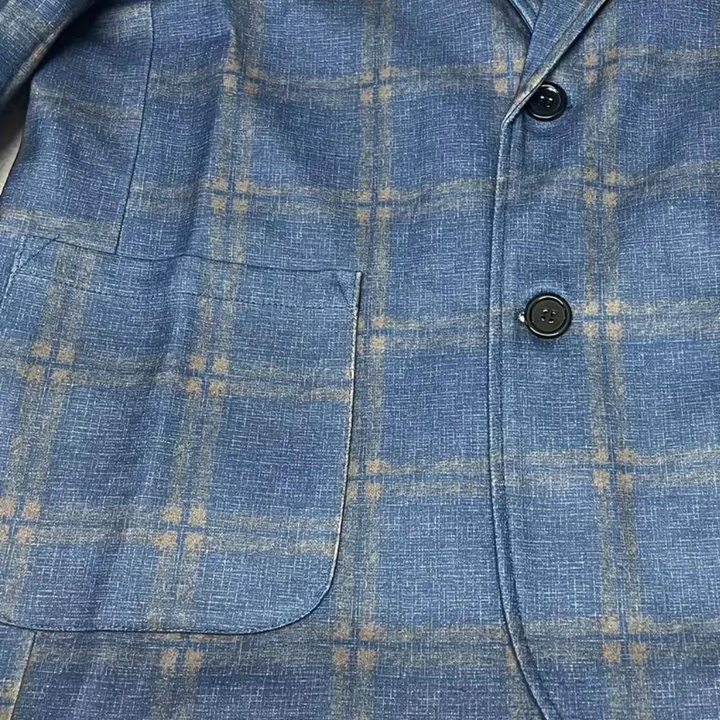 Checked Men's Blazer - Everett-Blue-S-State of Style