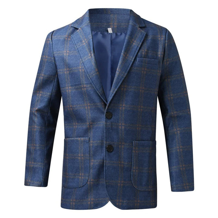 Checked Men's Blazer - Everett-Blue-S-State of Style