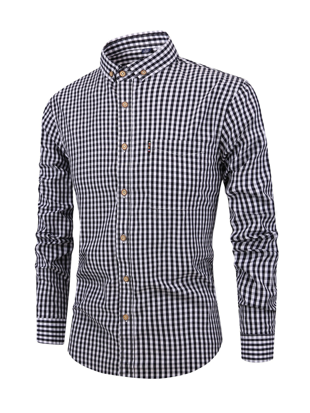 Checked Men’s Shirt with Comfortable Fit - Jules-Black-XS-State of Style
