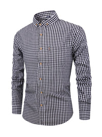 Checked Men’s Shirt with Comfortable Fit - Jules-Black-XS-State of Style