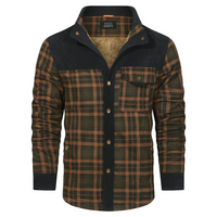 Checked Shirt Jacket - Heritagewear-Sand Coloured Camouflage-S-State of Style