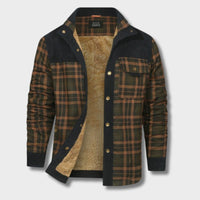 Checked Shirt Jacket - Heritagewear-Sand Coloured Camouflage-S-State of Style