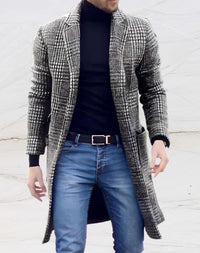 Checkered Winter Coat for Men – Lucas-Grey-S-State of Style