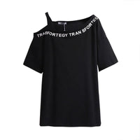 Cheeky Summer One-Shoulder Tee for Curvy Fashionistas-Red-6XL-State of Style