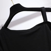 Cheeky Summer One-Shoulder Tee for Curvy Fashionistas-Red-6XL-State of Style