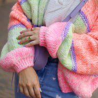 Cheerful Colourful Striped Women's Cardigan - Livia-State of Style