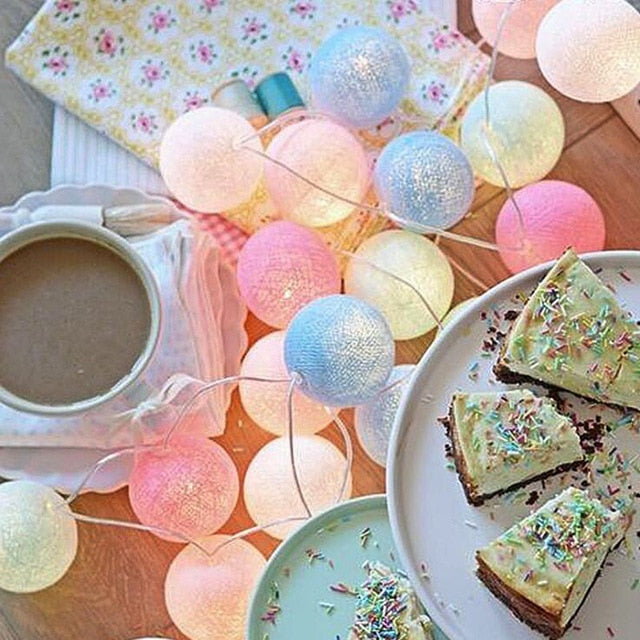 Cheerful Cotton Light-Up Ball Sling - LumiBall-Candy-150 cm - 10 lamps-USB-State of Style