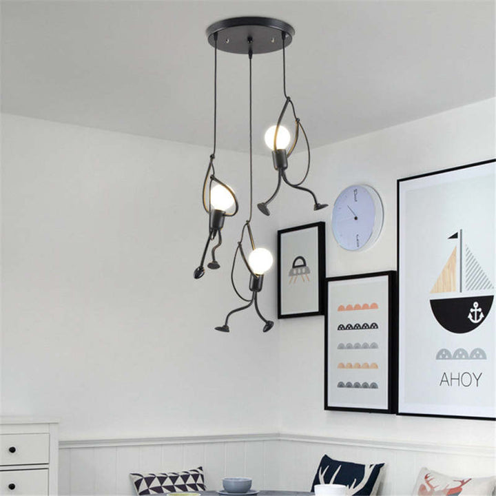 Cheerful Doll Wall Lamp - RetroGlow-3 Lamps in a Circle-State of Style