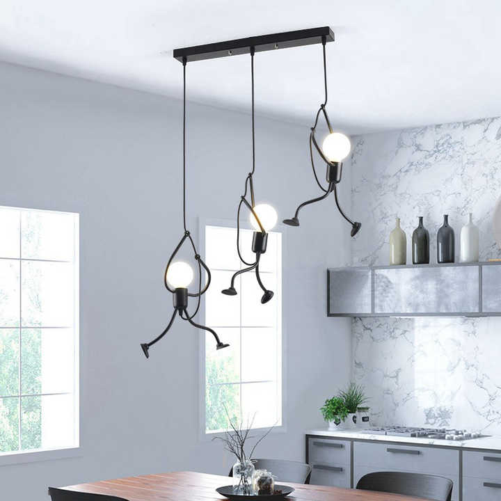 Cheerful Doll Wall Lamp - RetroGlow-3 Lamps in One Beam-State of Style