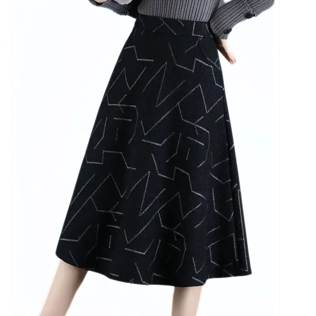 Chelsea Traditional Skirt – Vintage Wool A-Line Midi Skirt-M-State of Style