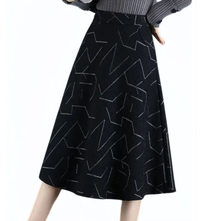 Chelsea Traditional Skirt – Vintage Wool A-Line Midi Skirt-M-State of Style
