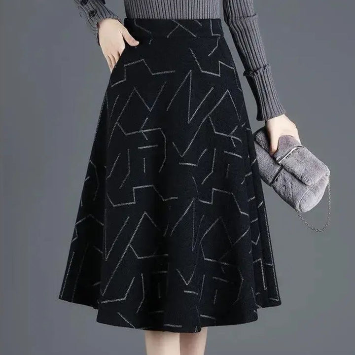 Chelsea Traditional Skirt – Vintage Wool A-Line Midi Skirt-M-State of Style
