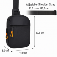 Chest Mini Sling Bag - CrossLite-Black-S-State of Style