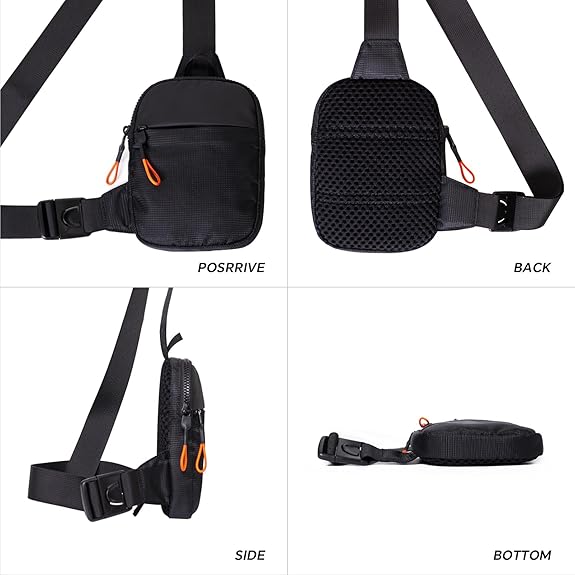 Chest Mini Sling Bag - CrossLite-Black-S-State of Style