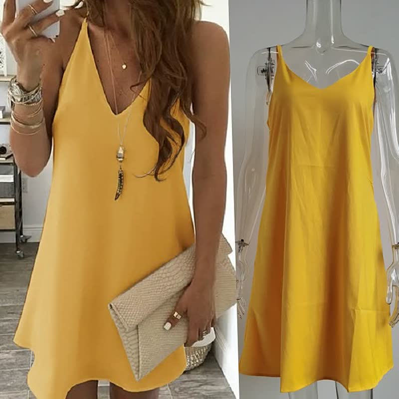 Chic Chiffon Party Dress-Gold-S-State of Style