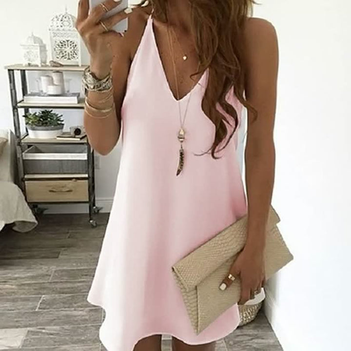 Chic Chiffon Party Dress-Pink-S-State of Style