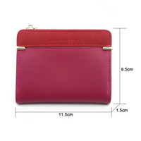Chic Compact Mini Wallet – Stylish & Practical PU Leather Purse-Dark Pink-1-State of Style
