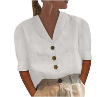 Chic Ladies Blouse with Collar and Buttons - Vivienne-White-S-State of Style