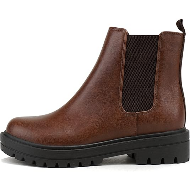 Chic Low Heel Chelsea Ankle Boots - Kailey-Cognac/Brown-3.5-State of Style