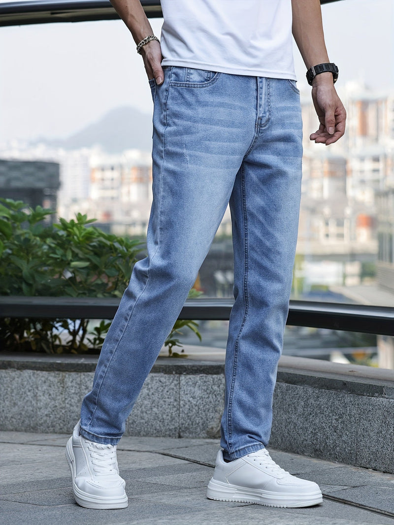 Chic Men's Streetwear Stretch Trousers - Milan-S-Light Blue-State of Style