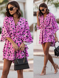 Chic Mini Dress | Elegant and Comfortable-Orange & Pink-S-State of Style