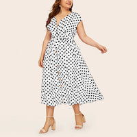 Chic Printed Midi Dress – Effortless Elegance & Comfort-White-2XL-State of Style