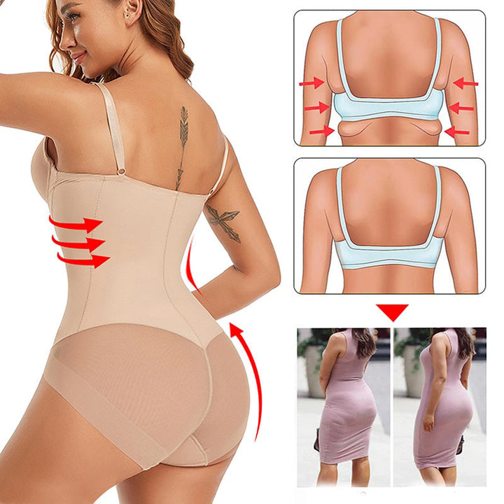Chic Slimming Shapewear Bodysuit - Élise-Beige-S-State of Style