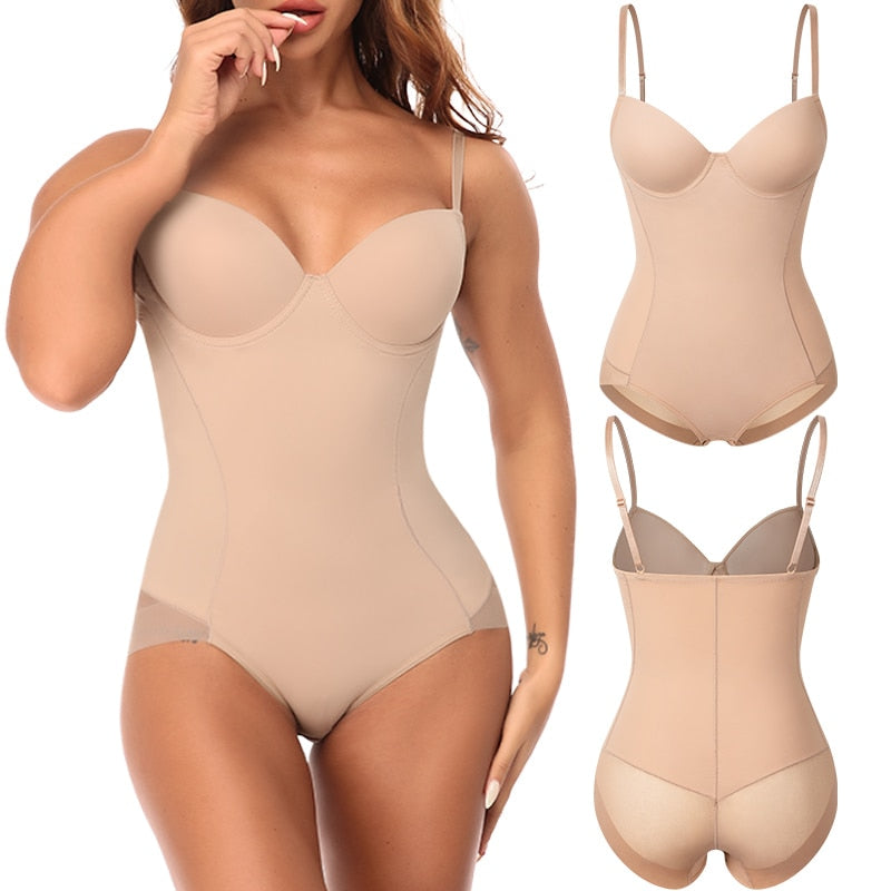 Chic Slimming Shapewear Bodysuit - Élise-Beige-S-State of Style
