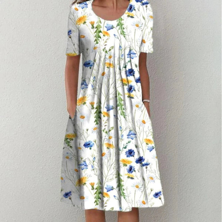 Chic Summer Dress - Luna-White-Yellow-S-State of Style