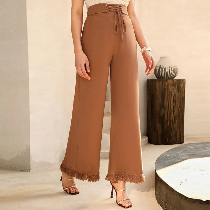 Chic Trousers for Women | Elegant, Stylish & Comfortable-Brown-S-State of Style