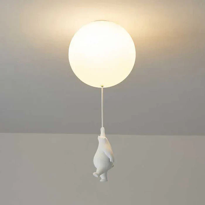 Children's Ceiling Lamp with Bear and Balloon - CloudBear-15 cm-A-Warm White-State of Style