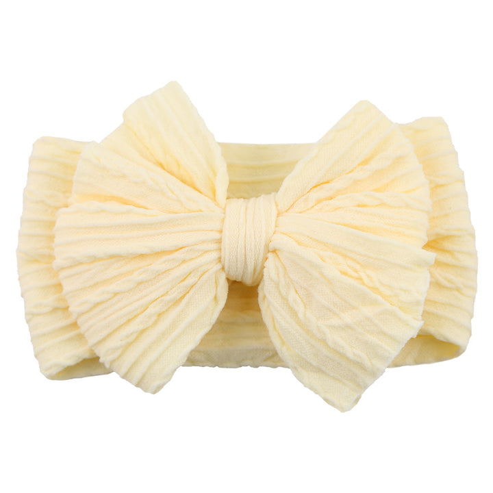 Children's Nylon Headband with Bow-Beige-State of Style