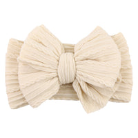 Children's Nylon Headband with Bow-Ivory-State of Style