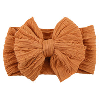 Children's Nylon Headband with Bow-Khaki-State of Style