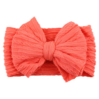 Children's Nylon Headband with Bow-Peach-State of Style