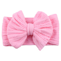 Children's Nylon Headband with Bow-Pink-State of Style